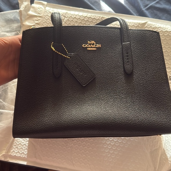 Coach Black Leather Satchel - Picture 2 of 9